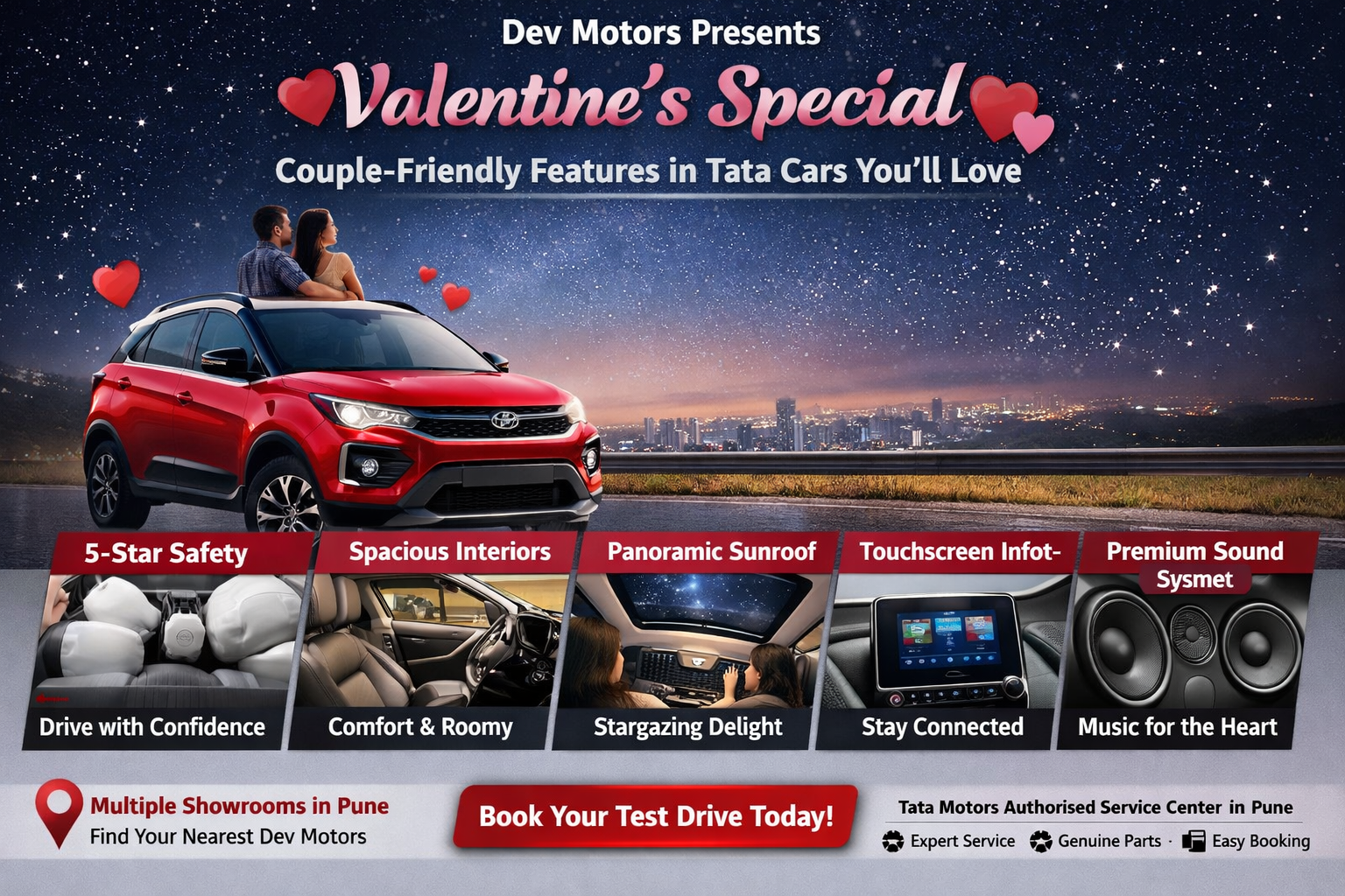 Valentine’s Special: Couple-Friendly Features in Tata Cars You’ll Love