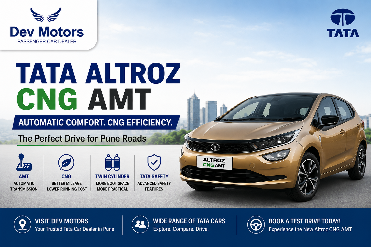 Tata Altroz CNG AMT Launched: Automatic Comfort Meets Fuel Savings