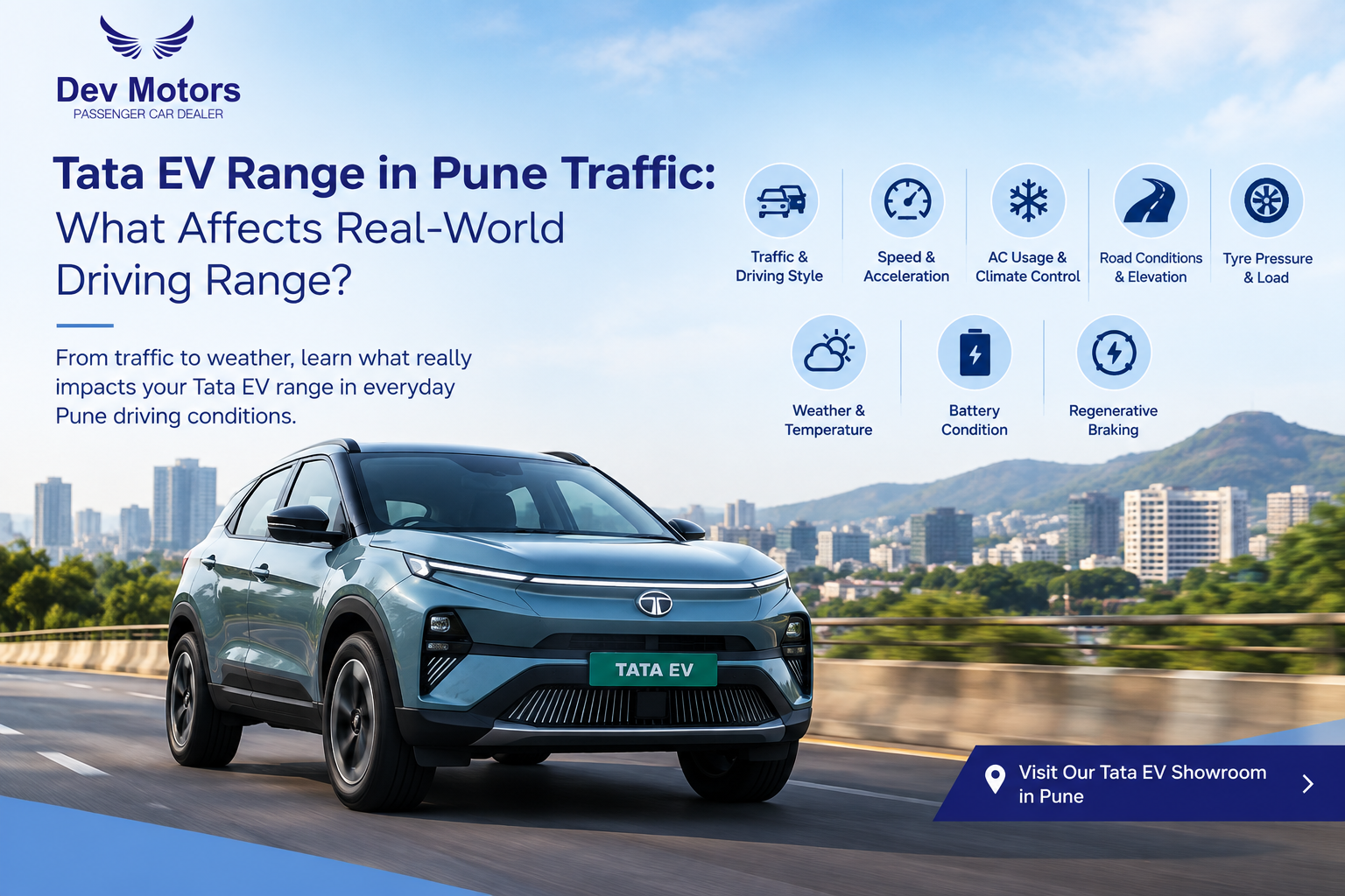 Tata EV Range in Pune Traffic: What Affects Real-World Driving Range?